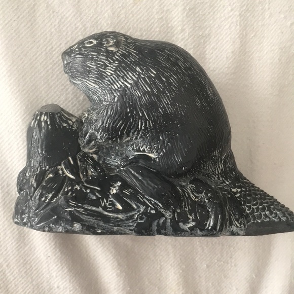 Al Wolf Original Soapstone Beaver Sculpture Figurine - 1970’s - Picture 3 of 15